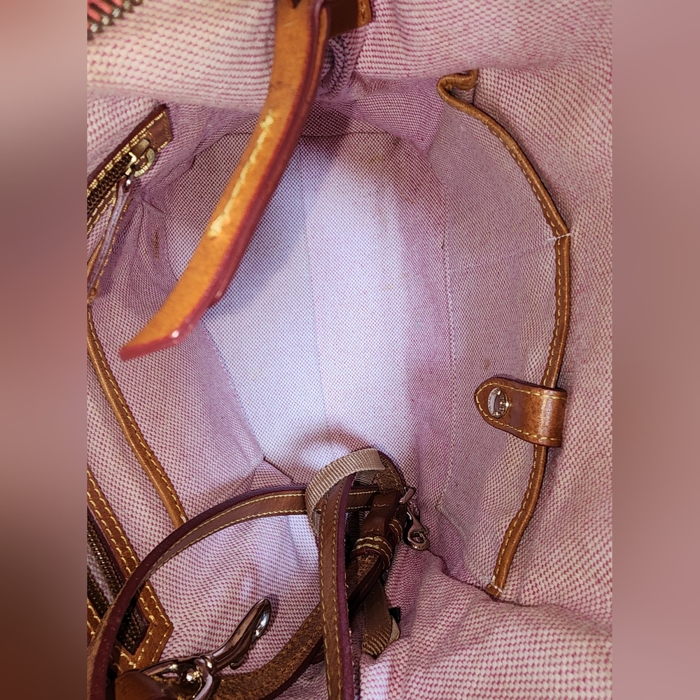 Dooney & Bourke Pink Satchel Hand Bag With Shoulder Strap - Picture 4 of 5
